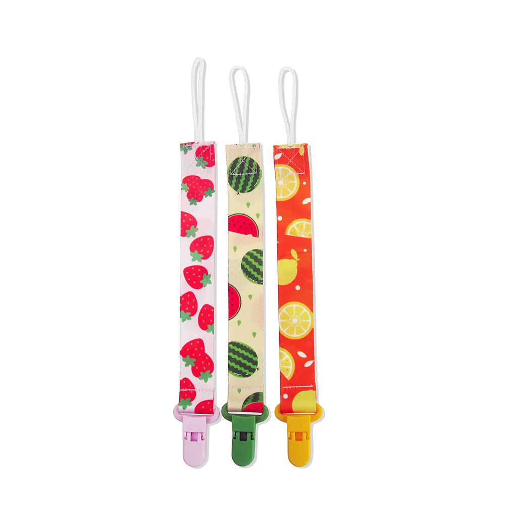 3-Pack Cartoon Pacifier Clips for Babies
