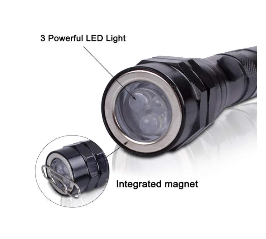 Magnetic Pickup Tool with LED Light — Telescopic & Flexible
