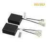 Black Canbus LED Decoder Harness for headlight and fog light bulbs with connectors