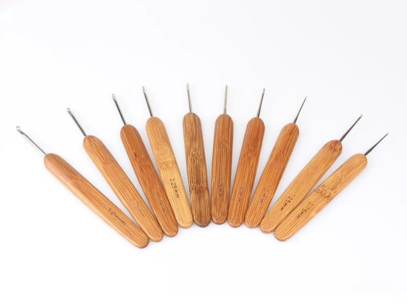 Bamboo Handle Crochet Hooks Set (0.5mm–6.0mm)