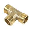 Brass BSP tee pipe fitting for water oil and gas connections