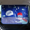 Cartoon Car Sunshade Curtain with Storage Pocket