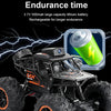 Black 1:18 RC off-road SUV with large capacity lithium battery and rechargeable power source