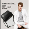 Vintage Leather Crossbody Bag for Men – Compact Messenger Shoulder Bag