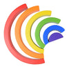 Wooden Rainbow Stacking Blocks - Montessori Educational Toy for Kids