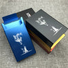 Ultra-Slim Aluminum Cigarette Case with Laser-Engraved Wolf Design