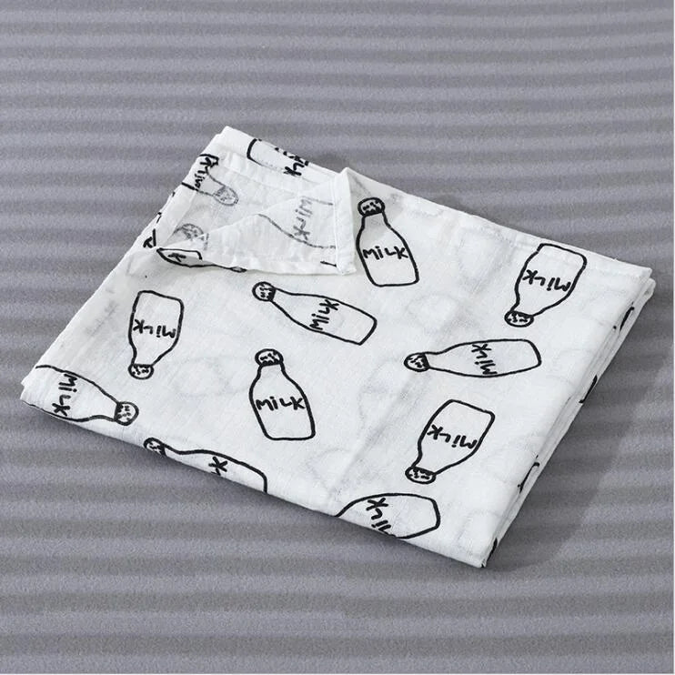 Super Soft Cotton Muslin Baby Swaddle Blanket