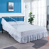 Embroidered Ruffle Bed Skirt with Scalloped Edge
