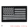 Black embroidered American flag patch featuring white stars and stripes