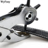 Heavy-Duty Leather Hole Punch Tool with 6 Interchangeable Sizes
