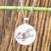 Cartoon Axolotl Glass Pendant Necklace