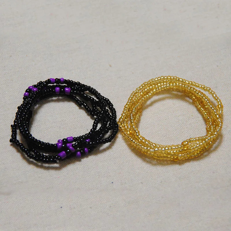 Colorful Elastic Belly Bead Chain Set for Women