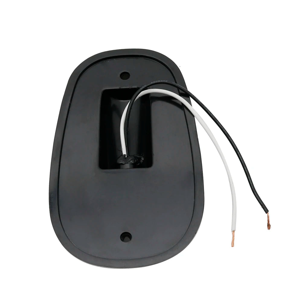 Black LED cab roof marker light switch with white wiring and connector leads