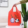 Foldable Cartoon Shopping Bag with Shoulder Straps