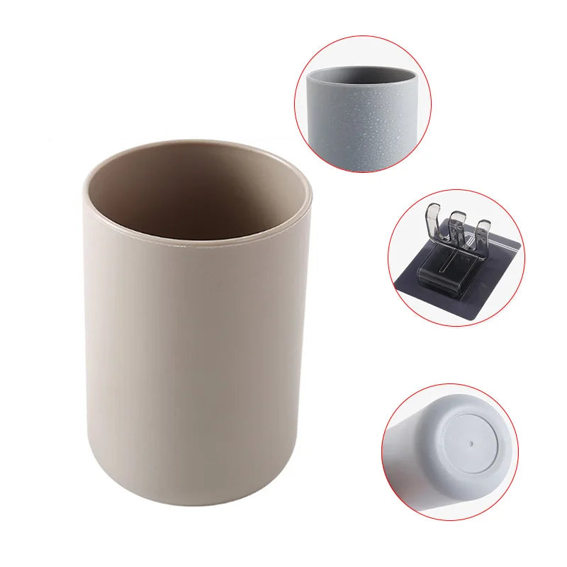 Wall-Mounted Toothbrush and Cup Holder