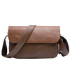Vintage Leather Crossbody Bag for Men – Compact Messenger Shoulder Bag