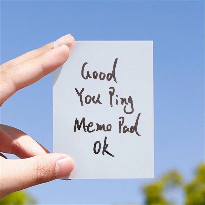 Clear Self-Adhesive Sticky Notes Pack of 50