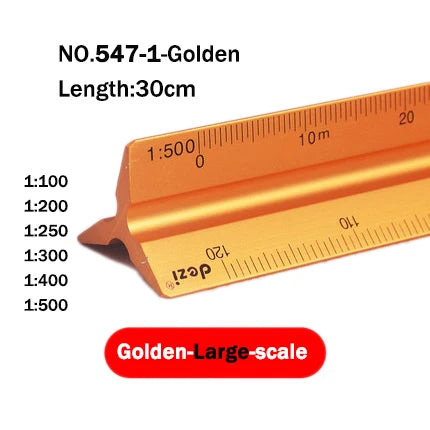Triangular Scale Ruler 30cm – 6 Precision Scales for Drafting & Architecture