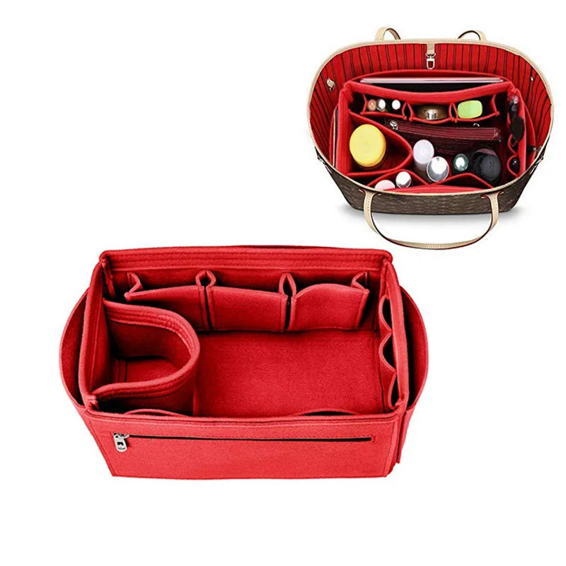 Felt Handbag Organizer with Multiple Pockets