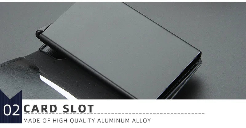 Carbon Fiber Mini RFID Blocking Wallet for Men