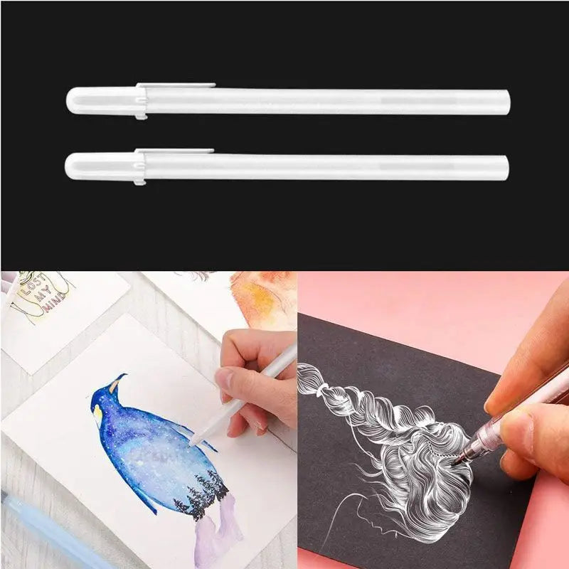 Gelstift-Set in Weiß, Gold & Silber für dunkles Papier