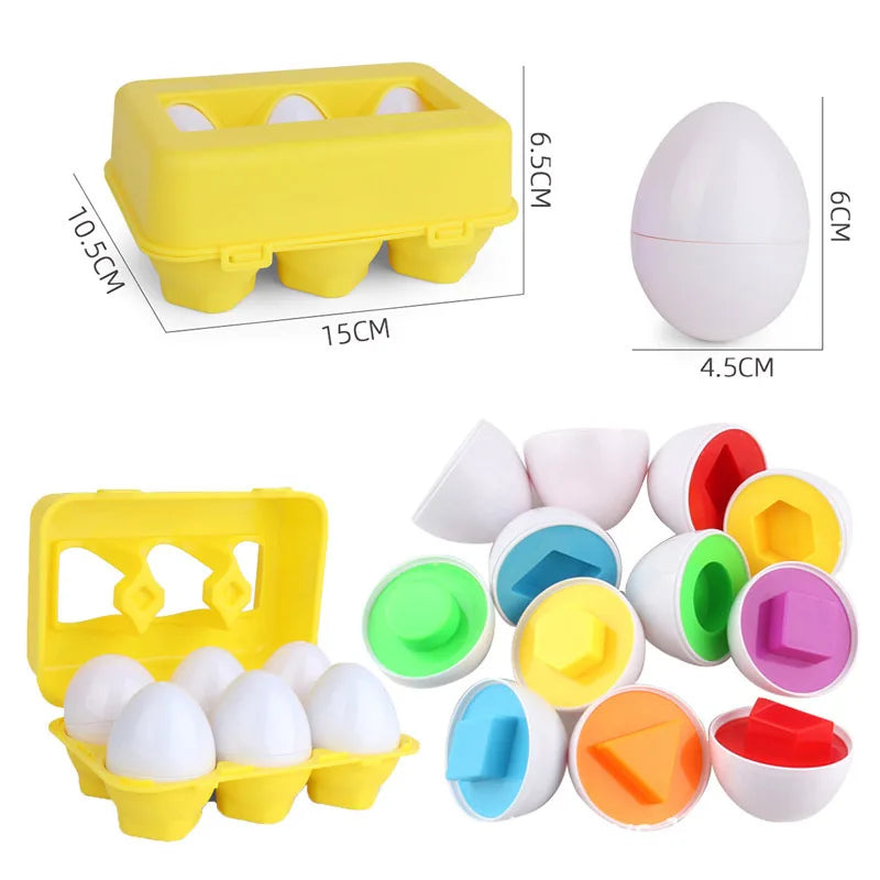 Montessori Shape-Matching Egg Puzzle Set for Toddlers
