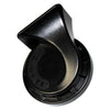 A black electric snail horn with a smooth, curved design.