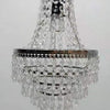 Abat-jour de lampe chromé à 5 étages en perles