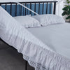 Embroidered Ruffle Bed Skirt with Scalloped Edge