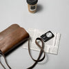 Vintage Leather Crossbody Bag for Men – Compact Messenger Shoulder Bag