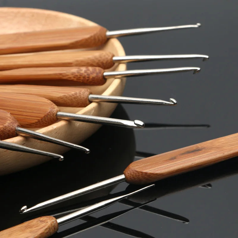 Bamboo Handle Crochet Hooks Set (0.5mm–6.0mm)