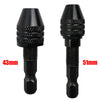 Mini Keyless Drill Chuck Adapter - 1/4" Hex Shank
