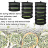 Multi-Layer Hanging Herb Drying Rack with Zippered Mesh Nets