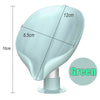 Light green leaf-shaped suction cup soap dish with a self-draining tray shown from the side.
