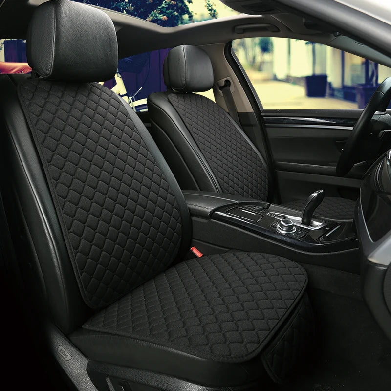 Breathable Linen Front Car Seat Cover