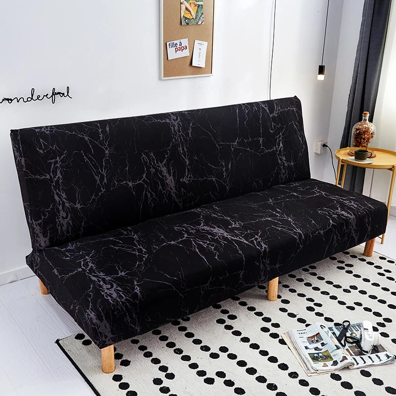 Stretchable Sofa Cover with Geometric Pattern for Futon Seats