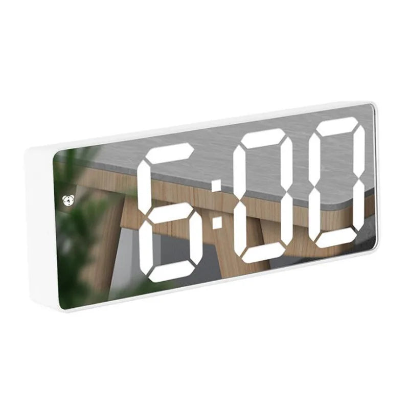 Modern LED Alarm Clock with Voice Control and Night Mode