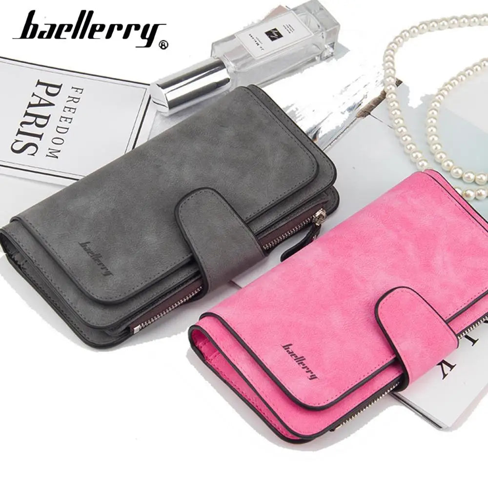 Classic Long PU Leather Wallet with Multiple Pockets