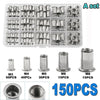 150-Piece Rivet Nut Kit with Gun and Mandrels
