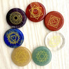 7 Chakra Healing Crystal Stones Set with Engraved Symbols