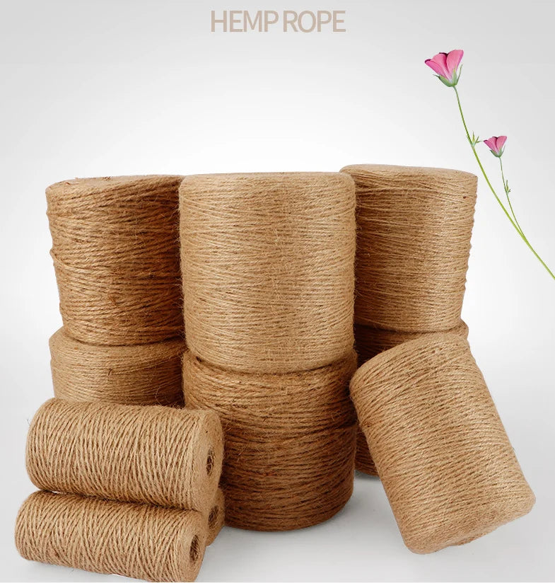 Natural Jute Twine Roll for Crafts, Decor & DIY Projects