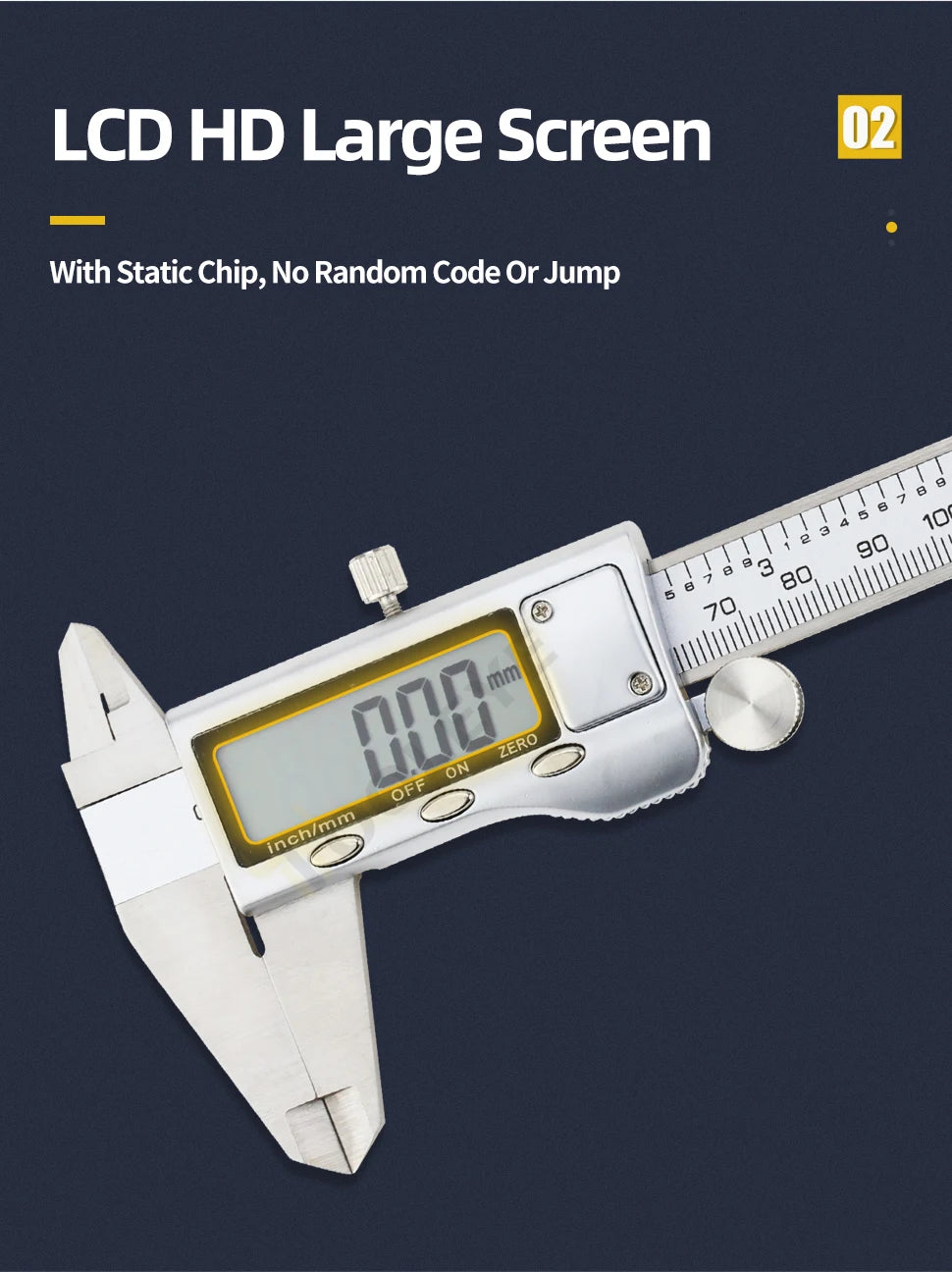 Stainless Steel Digital Caliper with LCD Display