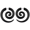 Pendientes de espiral acrílicos tipo túnel falso