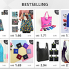 Foldable Nylon Reusable Shopping Bag with Floral Print
