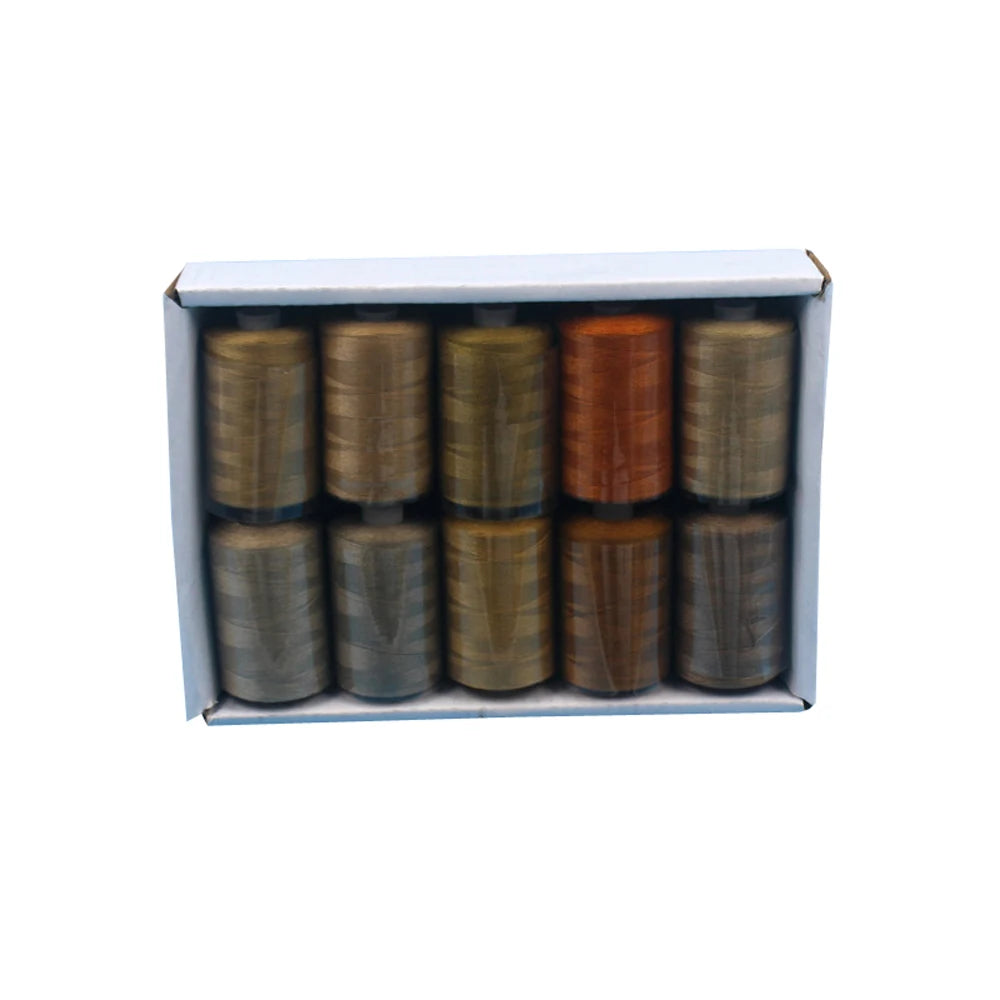 1000 Yard Polyester Sewing Thread Spools — 10 Color Pack