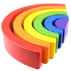 Wooden Rainbow Stacking Blocks - Montessori Educational Toy for Kids