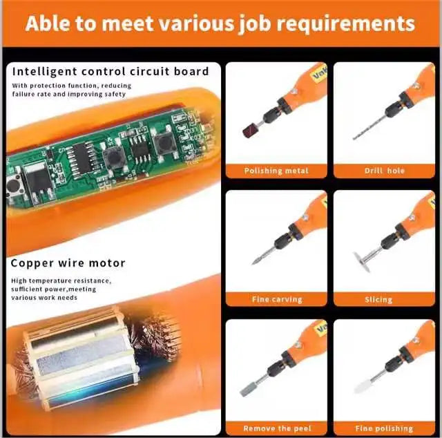 Cordless Mini Rotary Tool Kit with 55 Accessories