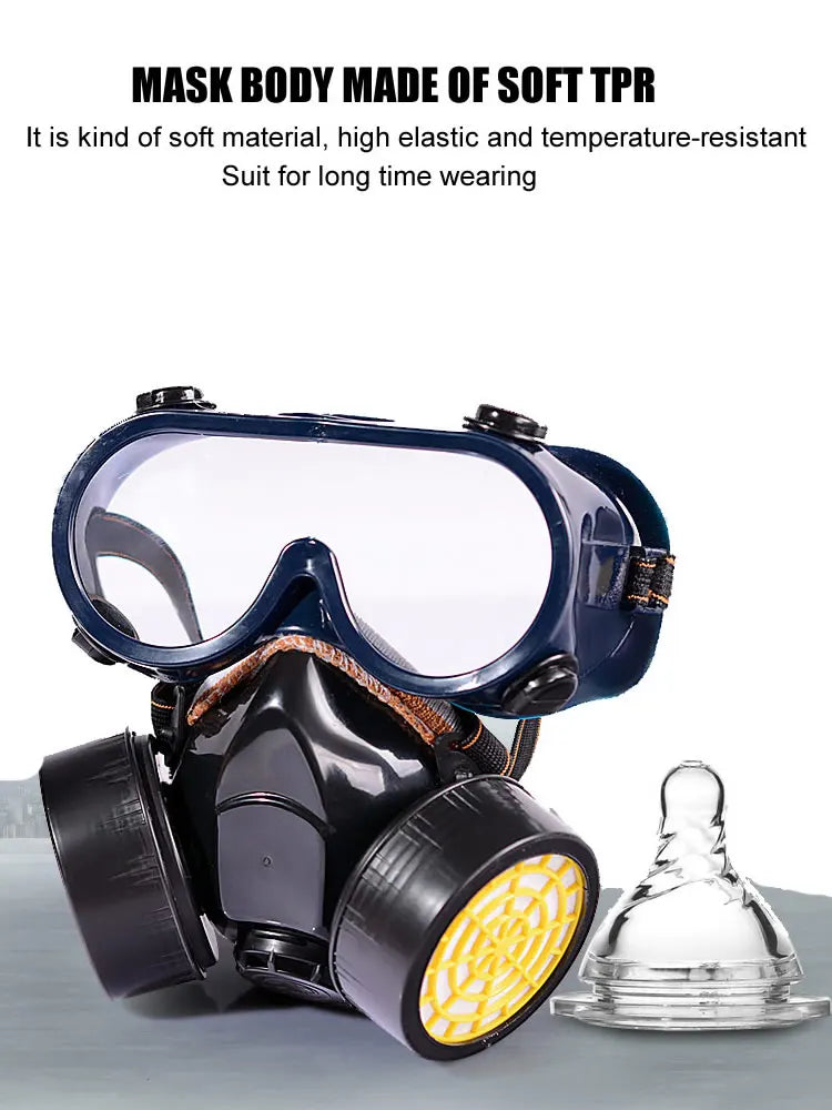 Half-Face Respirator with Dual Organic Vapor Filters