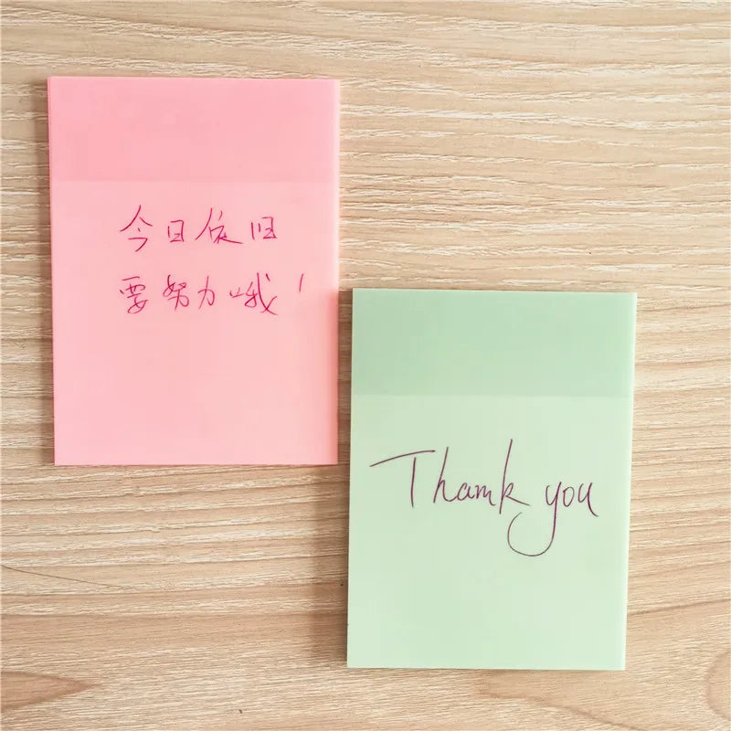 Clear Self-Adhesive Sticky Notes Pack of 50