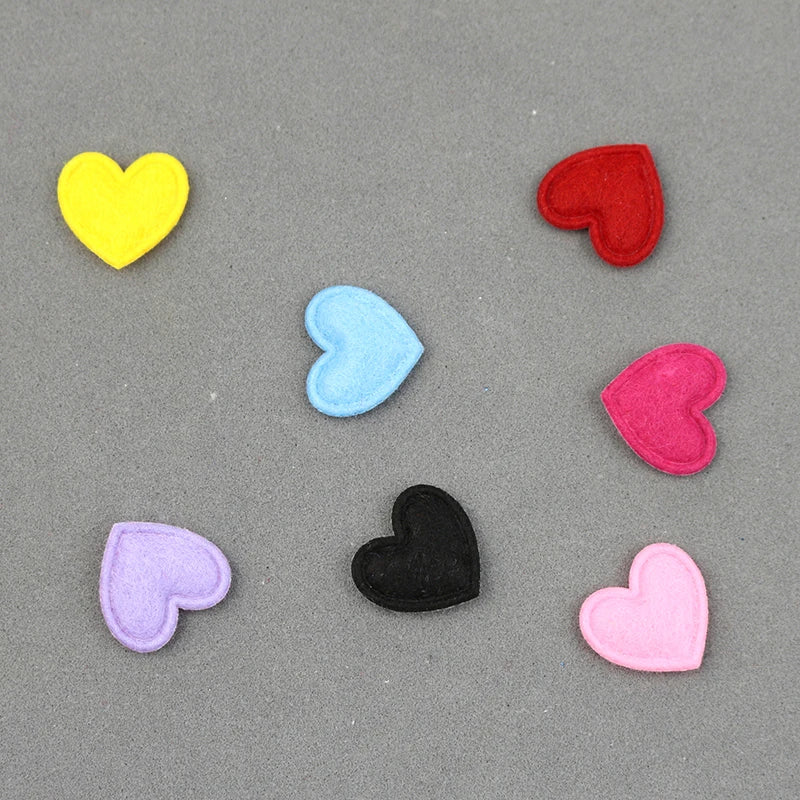 Felt Heart Patches for Crafting and DIY Projects